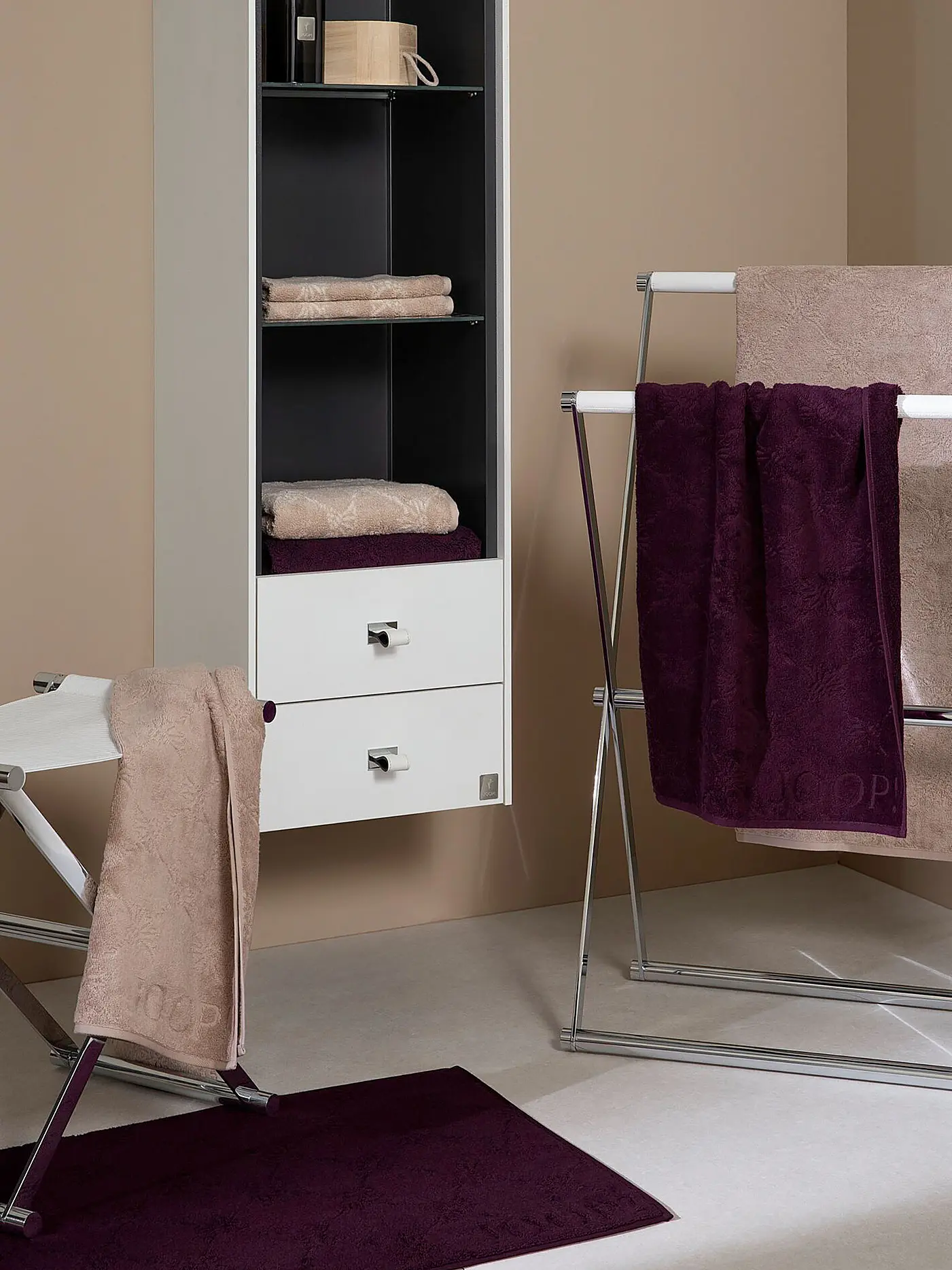 JOOP | Handtuch "Cornflower" 50x100cm (Weiss) | camel